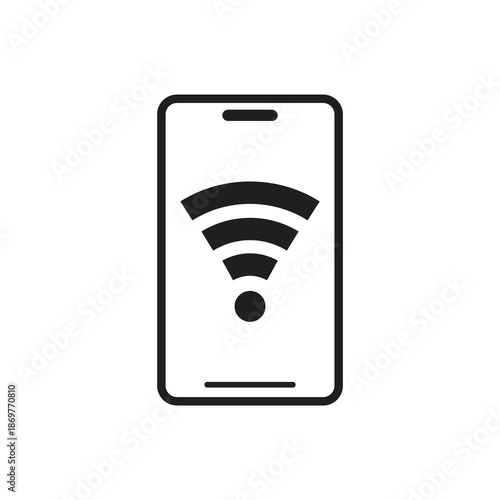 Smartphone WiFi Wireless Connection Glyph Icon