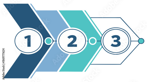 Modern infographic design with numbered steps on black background