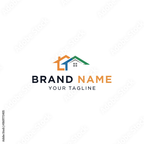 House Logo Template with Brand Name.