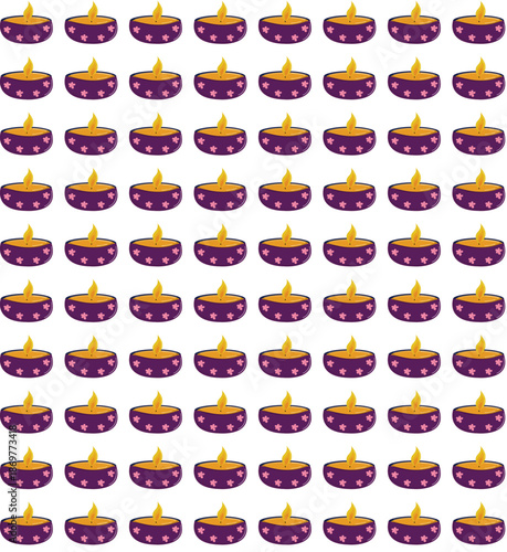 seamless pattern of diyas