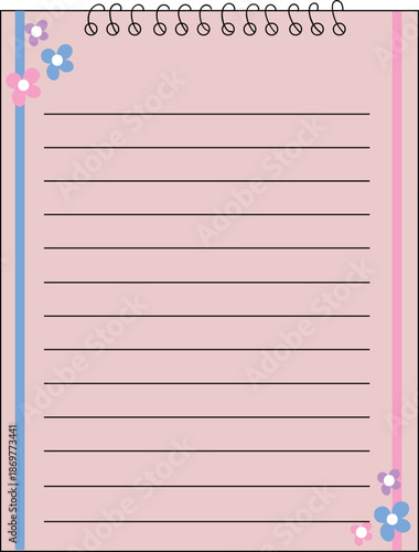 vector illustration of a notebook for your text