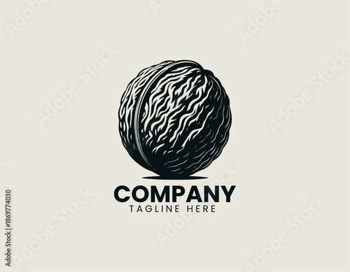 walnut black vector logo illustration