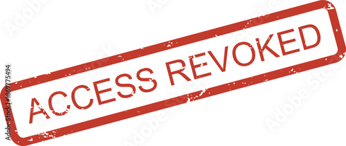 Access Revoked Rubber Stamp Vector – Red Grunge Security Status