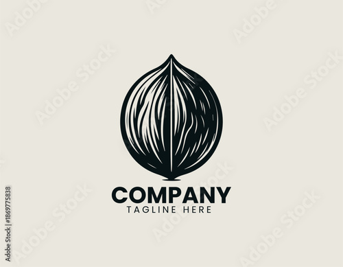 walnut black vector logo illustration