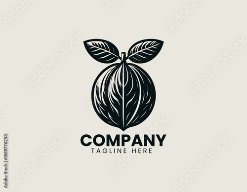 walnut black vector logo illustration