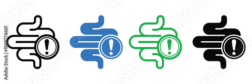 Warning signs with thumbs up gesture icons