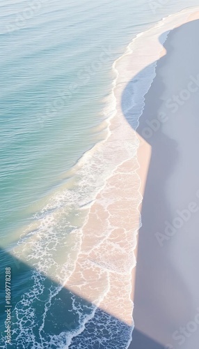 Soft pastels embrace a unified line of shadows meeting the tide, a testament to shared journeys,  bonding,  travel