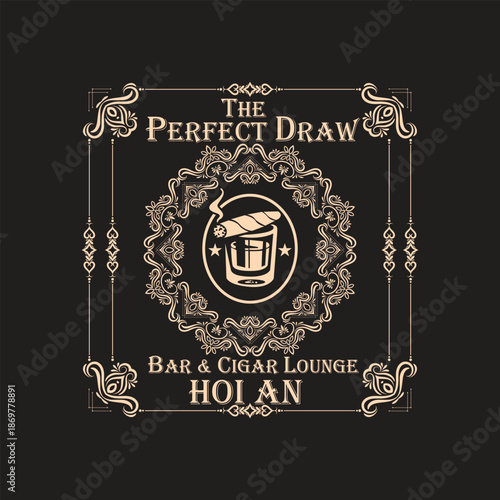 Vintage Cigar Bar Logo Design