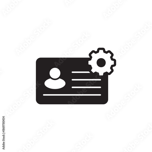 User gear settings identity card icon