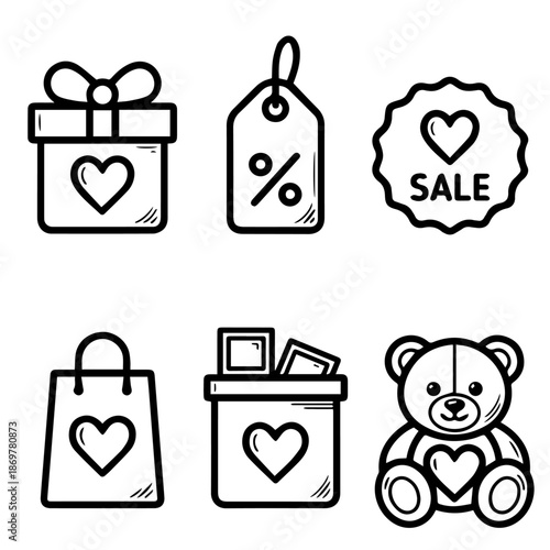 shopping bag icons
