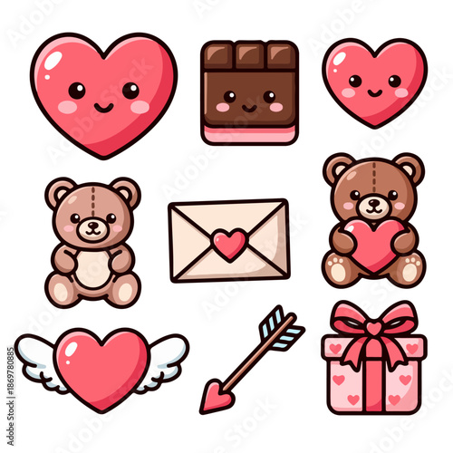 Cute Valentine Icon Set –  Love Symbols