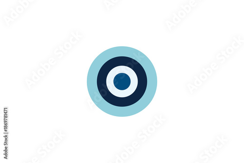 Free Download A concentric circle design with blue white and black colors on a white background - GFXLoad