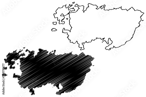 Lastovo island (Republic of Croatia, Adriatic Sea) map vector illustration, scribble sketch Lastovo map