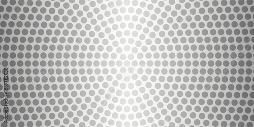 Seamless vector metal pegboard texture. Light gray brushed metal with uniform round perforations. Industrial or modern workshop style.