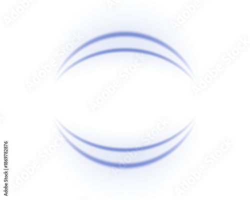 Blue arch, energy flare arc Abstract element on a white background. Vector illustration.