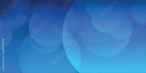 Blue Abstract Bokeh Background With Soft Circles, Gradient Light and Serene Tone eps10