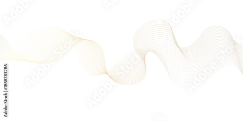 Abstract golden wavy lines Digital frequency track equalizer background. Curved wave smooth stripe seamless pattern. Wave lines created using blend tool. graphic template banner business presentation.