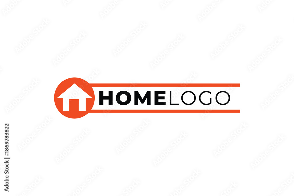 Obraz premium Minimal Home Logo Design for Real Estate, Property, Housing and Residential Brand Identity