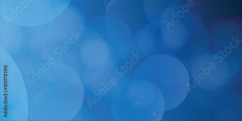 Blue Abstract Bokeh Background With Soft Light Circles For Abstract Design And Tech Projects
