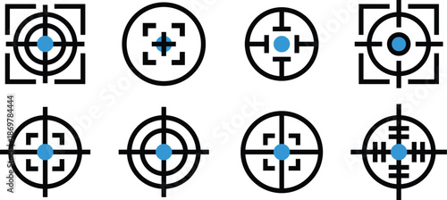 Icon Pack aim, mark, nucleus, center, target, core Editable Vector Illustrations for UI UX and App Design