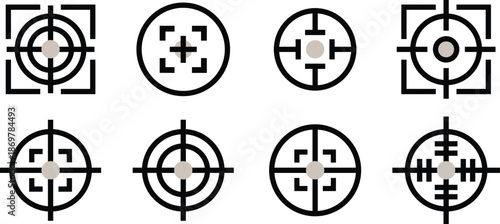 Icon Pack center, target, core, aim, mark, nucleus Editable Vector Illustrations for UI UX and App Design