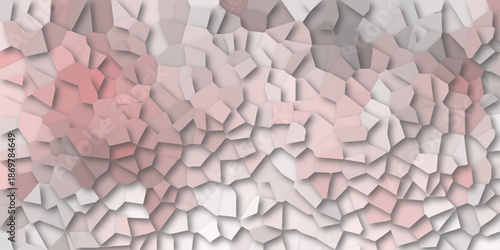 Abstract colorful brown, beige mosaic pattern. Pebble seamless pattern vector illustration Quartz light brown and light Broken Stained Glass Background with white outline 3d Voronoi vector.