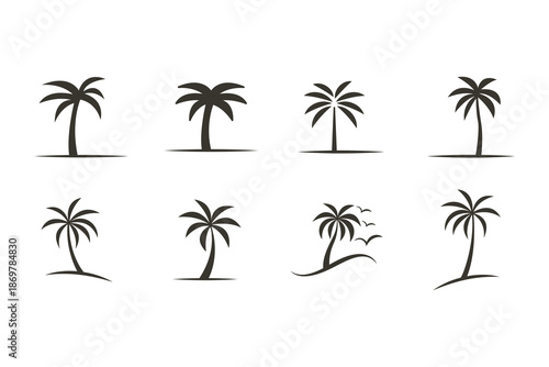 Modern Palm Tree Logo Collection for Beach Resorts, Hotels and Vacation Brands