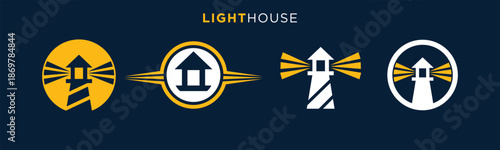 Modern Lighthouse Logo Collection for Coastal Businesses, Travel and Marine Services