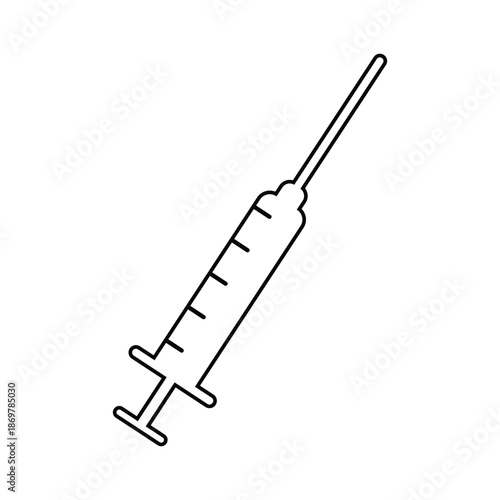 Syringe icon line. eps 10 vector illustration design