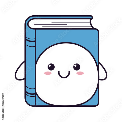 Smiling Book Character Illustration