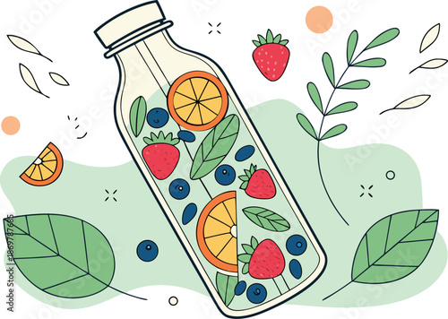 Vibrant detox water with strawberry blueberry or (1).eps