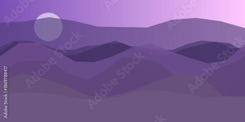 Purple desert sunset