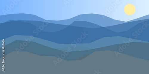 Serene mountain landscape at dusk