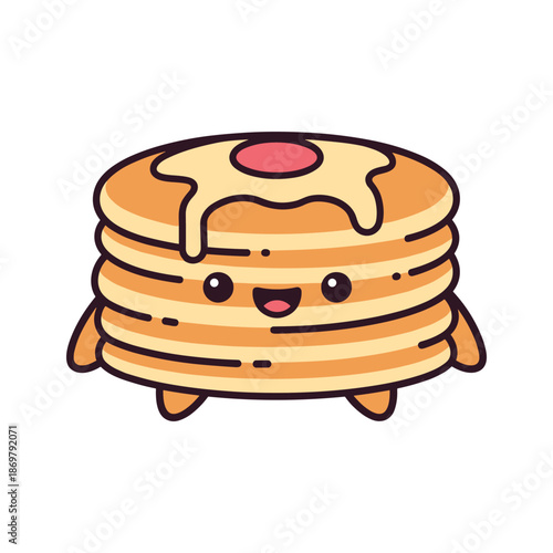 Cute Cartoon Pancake Illustration
