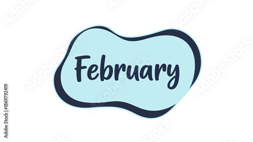 February Script Calligraphy Text