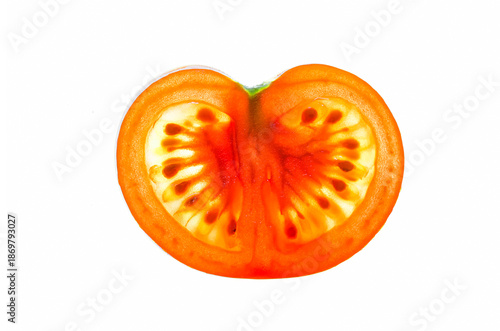 aufgeschnittene Scheibe einer Tomate