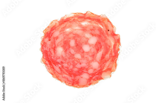 aufgeschnittene Scheib einer Salami wurst