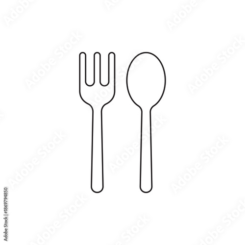 Fork and Spoon Utensils for Food Ordering Service