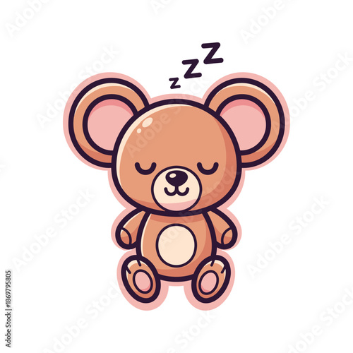 Adorable Cartoon Koala Sleeping Peacefully