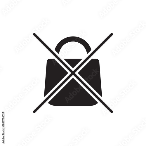 Remove Delete Item from Shopping Cart Crossed Solid Icon