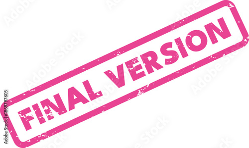 Final Version grunge rubber stamp label