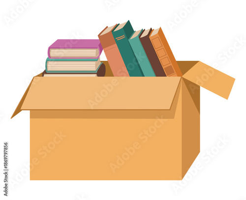 Donation box for humanity event, vector illustration representing charity, community support, humanitarian aid, food drives, fundraising campaigns,