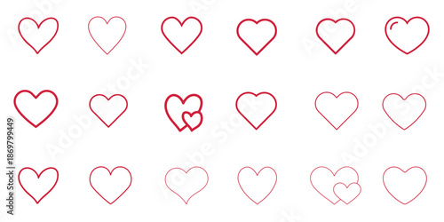 Minimalist pink heart grid pattern for February 14 Valentine, geometric composition with simple romantic stripes, basic love lineup element, parallel linear symmetry, regular red heart array design.