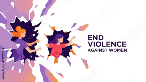 Two women breaking free from violence and abuse with a powerful message to end violence against women