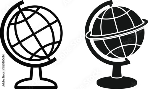 A terrestrial globe on a stand icon vector art file 3