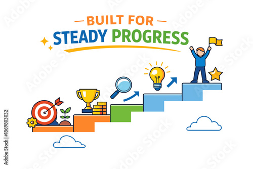 Built for steady progress: achieving success through consistent growth steps