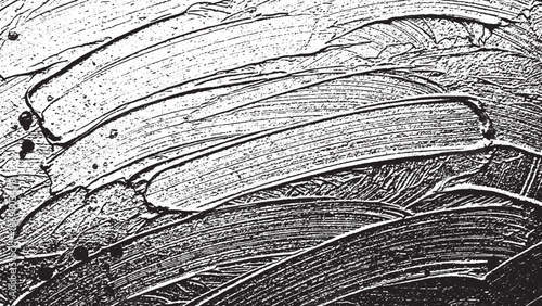 Abstract close up of textured brushstrokes on a surface.