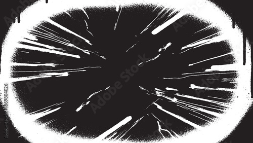 Abstract radial burst of light and energy.