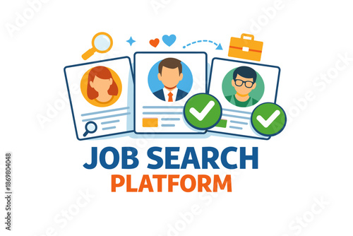 Online job search platform featuring diverse candidate profiles and tools