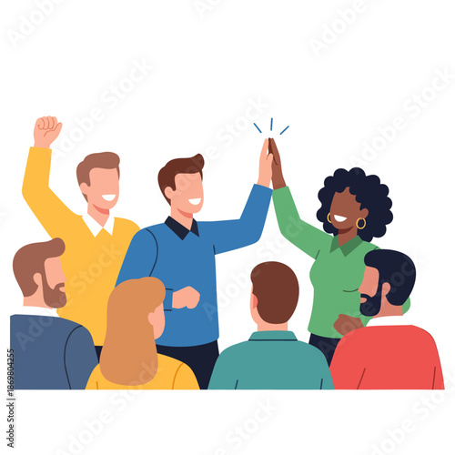 Diverse Group of People Celebrating Together.